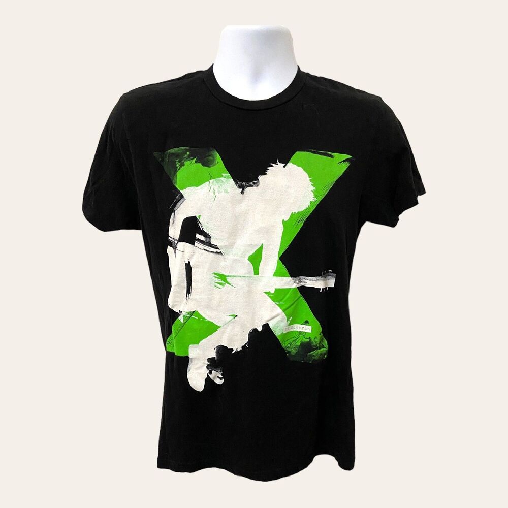 Ed Sheeran Rock Me 2015 Tour Band T-Shirt Mens M Black Logo Front Back Pop